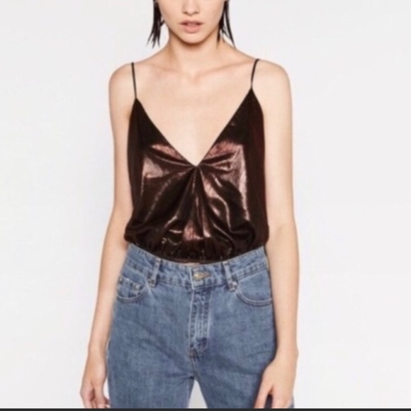 Zara Tops - Zara Deep V Bodysuit